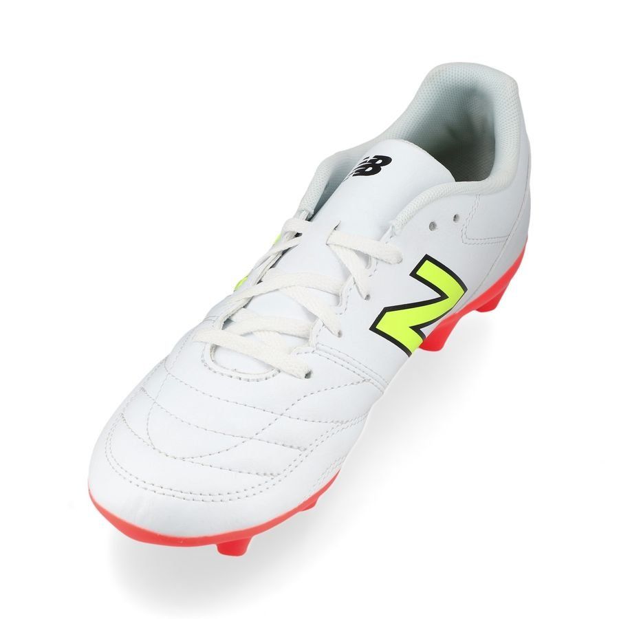 New Balance 442 V2 Academy FG Flash Point - Blanc/Vert/Noir Enfant