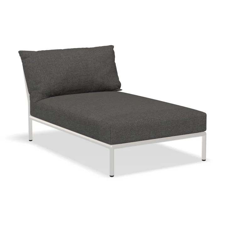 HOUE - Level 2 Chaise Longue, muted white / dark grey basic