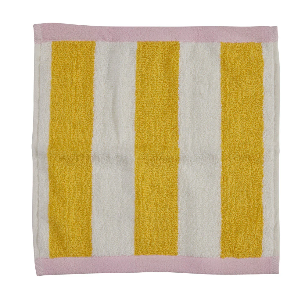 Bahne Interior  Stripe håndklæde - Yellow/Off White/Blush