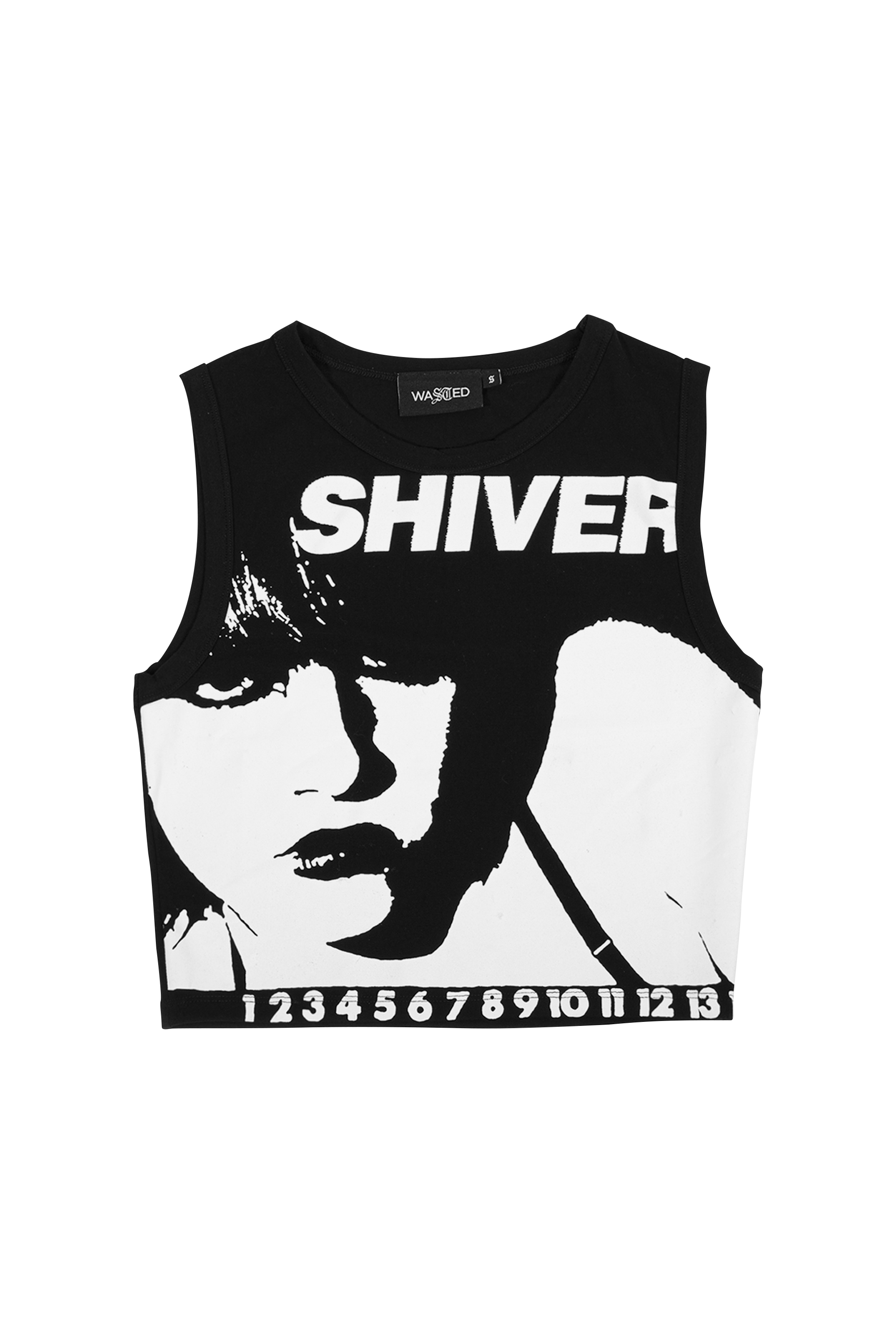 WASTED Top SHIVER TANK Noir