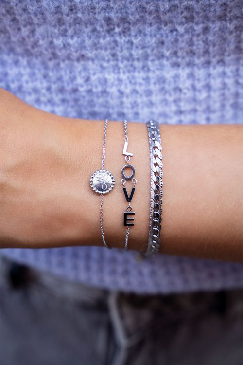 Armband platte schakel