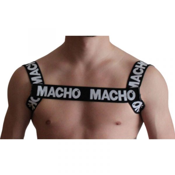 Macho Arnês Duplo Preto 160x45x140