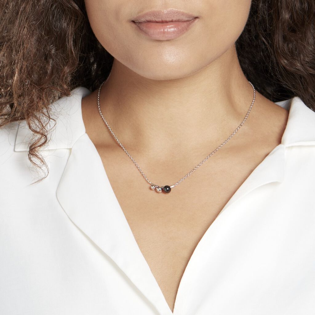 Collier Cleya Argent Blanc Céramique