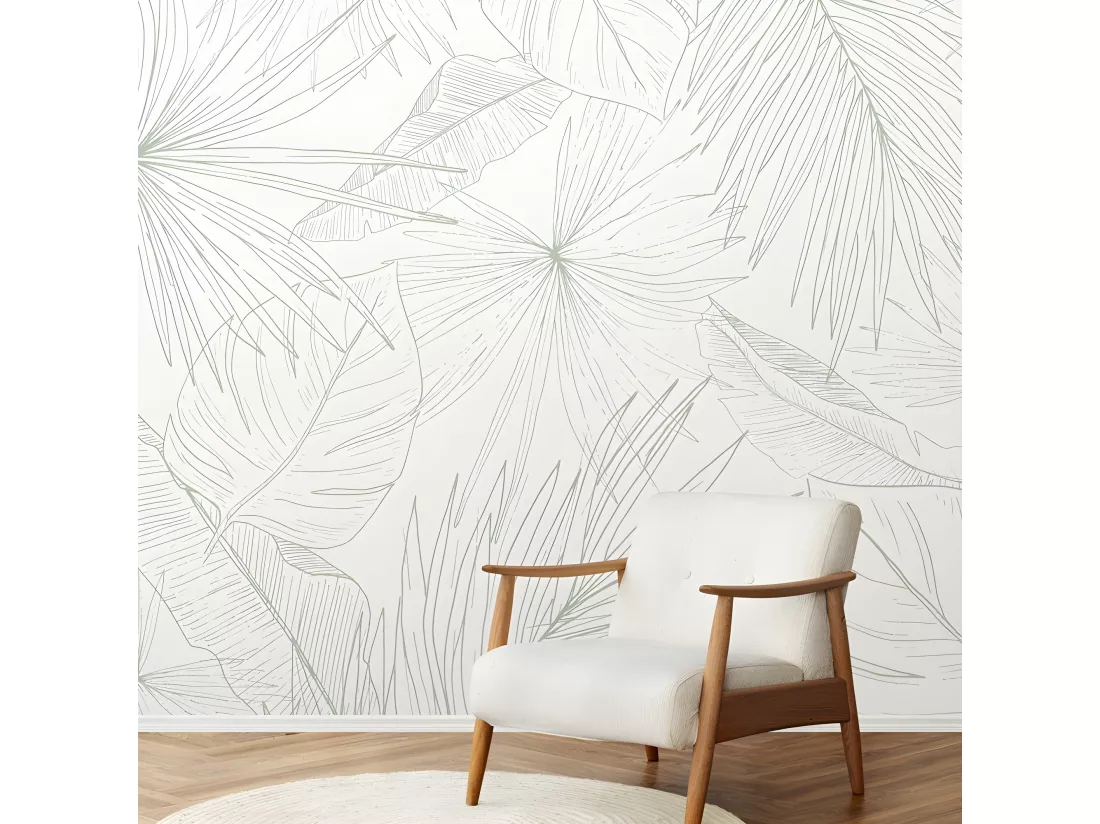 Papier Peint Panoramique L336xH270cm - Lämnar Vert - Papier intissé 150gr/m2