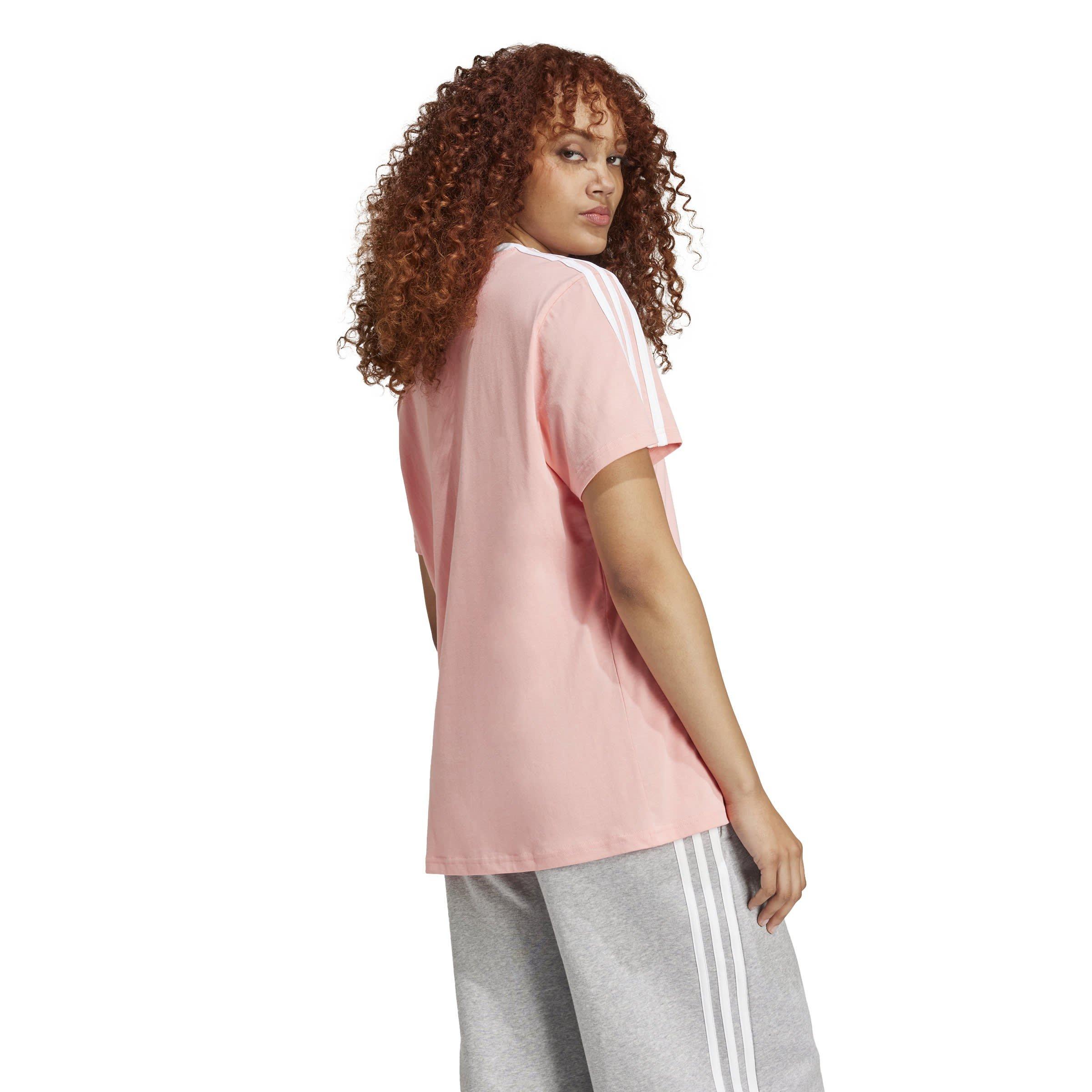 adidas Essentials 3 Stripe T-Shirt Womens