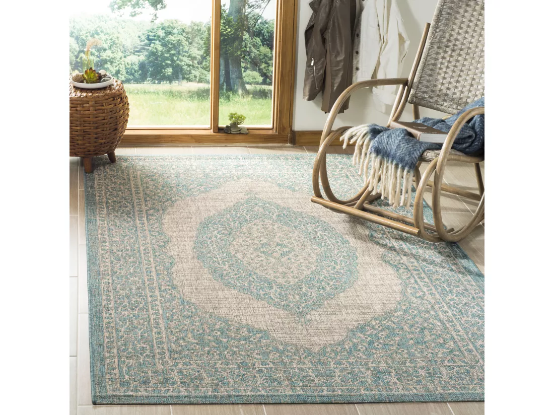 Tapis Light Grey & Aqua 160 X 231 cm - Amira