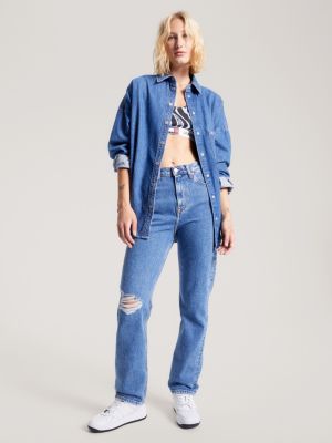 Calça jeans reta Julie Ultra High Rise