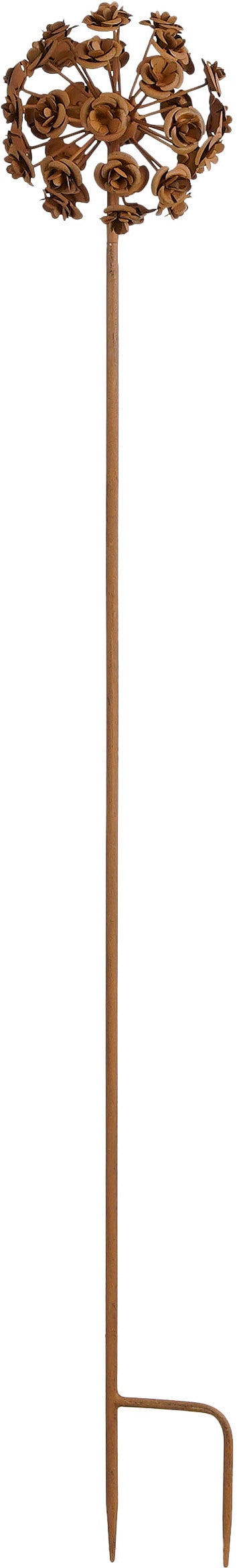 Mica Decorations tuinsteker bloem Julian oranje D 15 x H 100 cm