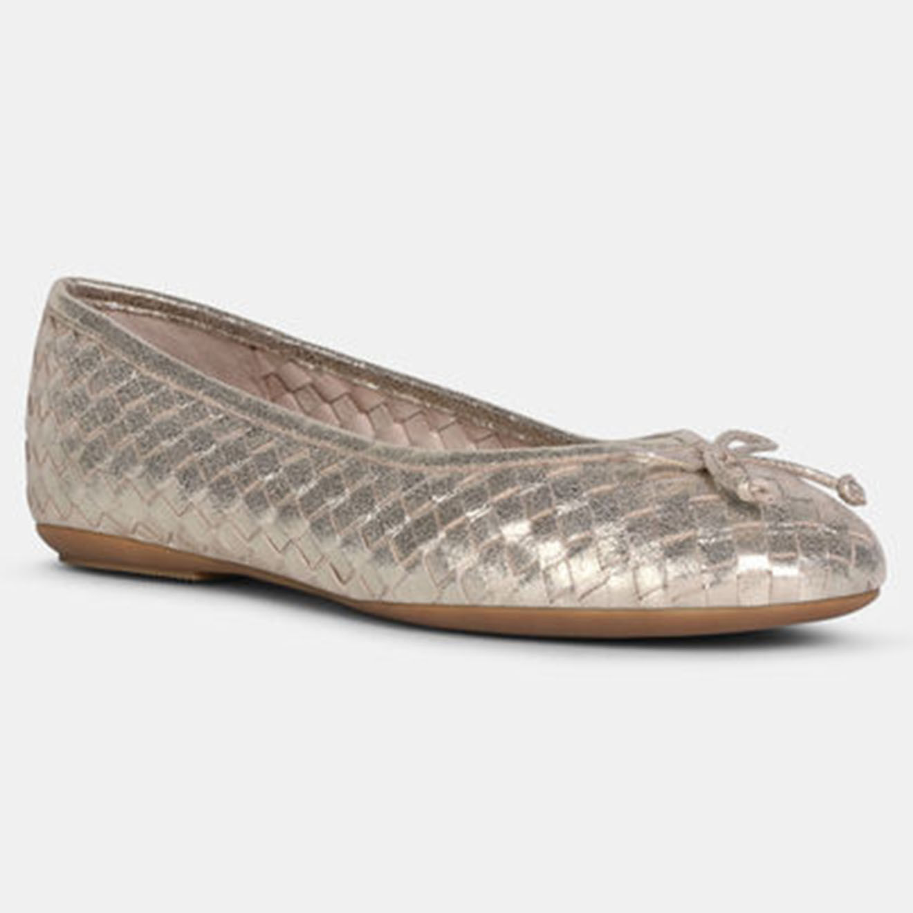 Geox Ballerines en Cuir Palmaria dorées