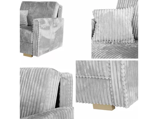 Canapé convertible Columbus 206, Boîte de literie, 85x133x98cm