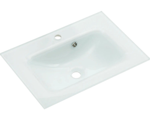 Pelipal Quickset 328 badkamermeubelset, BxHxD 74,5 x 54,5 x 45 cm, grafiet getextureerde fronten met witte glazen wastafel, 328.000730