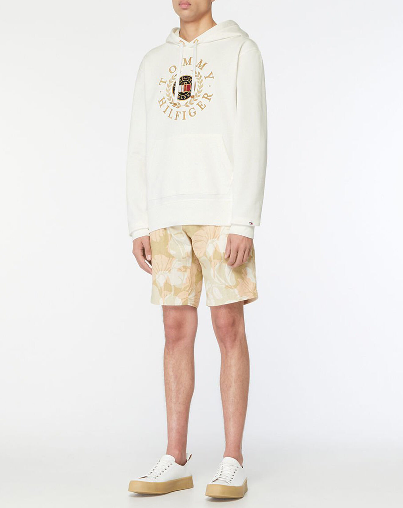 Tommy Hilfiger Sweat à capuche Icon Roundall Graphic blanc