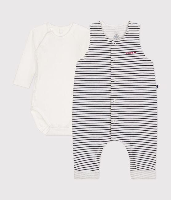 Ensemble combinaison et body en coton bébé