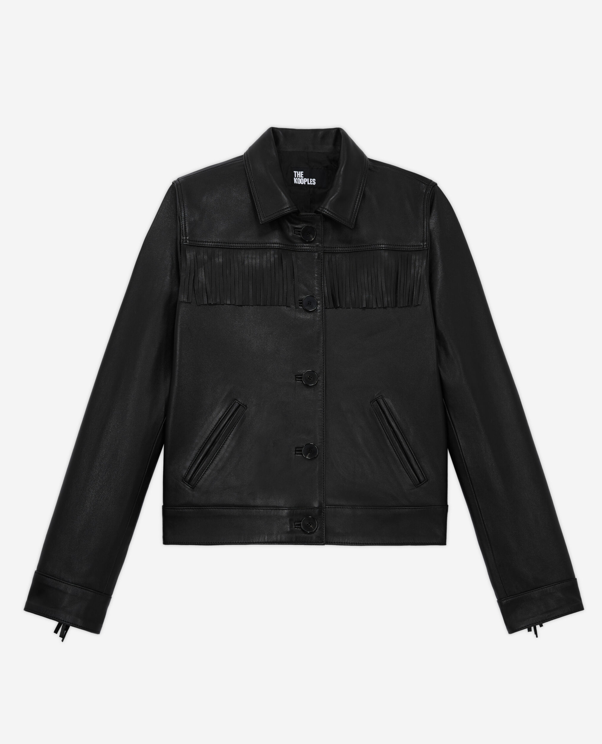 Blouson en cuir noir