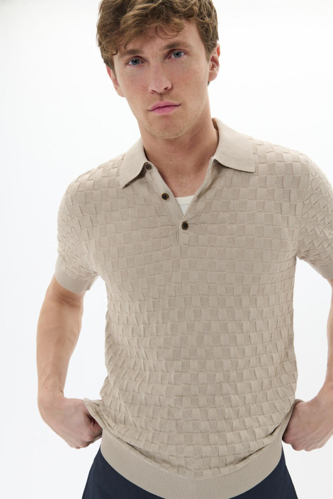 Matinique taupe heren polo