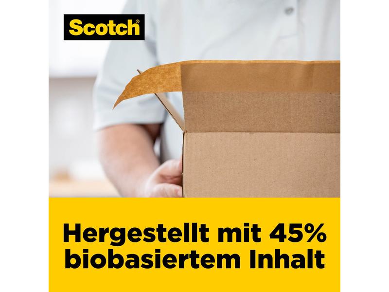 Scotch Verpackungsband Box Lock Papier 48 mm x 22.8 m, 1 Ro Packband