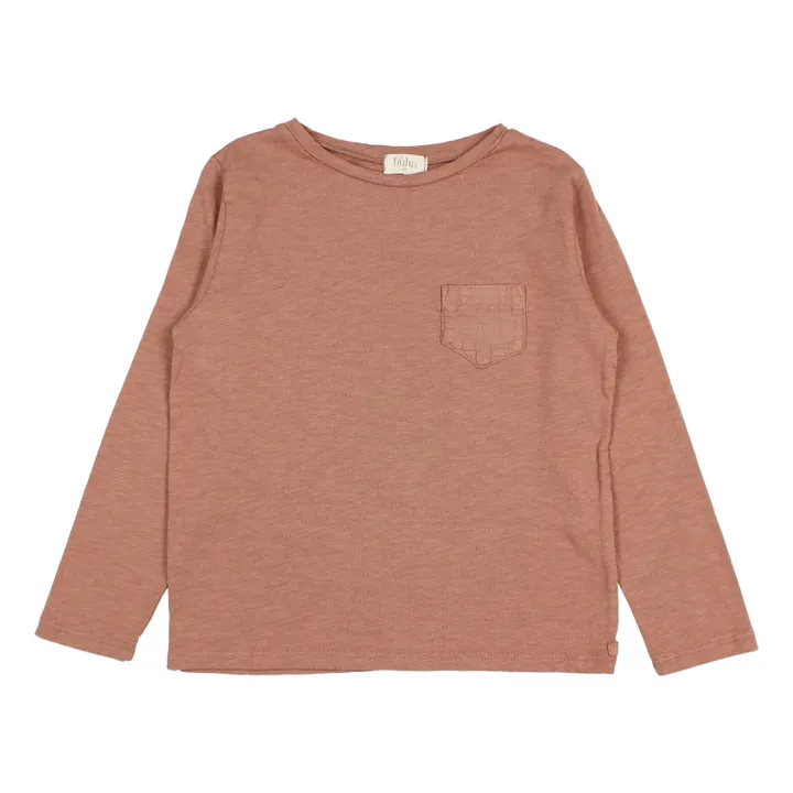 Búho T-Shirt Coton Bio Flammé Poche | Terracotta