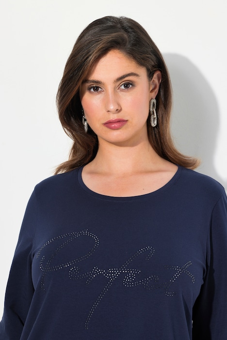 Shirt, Schriftmotiv, Rundhals, 3/4-Arm
