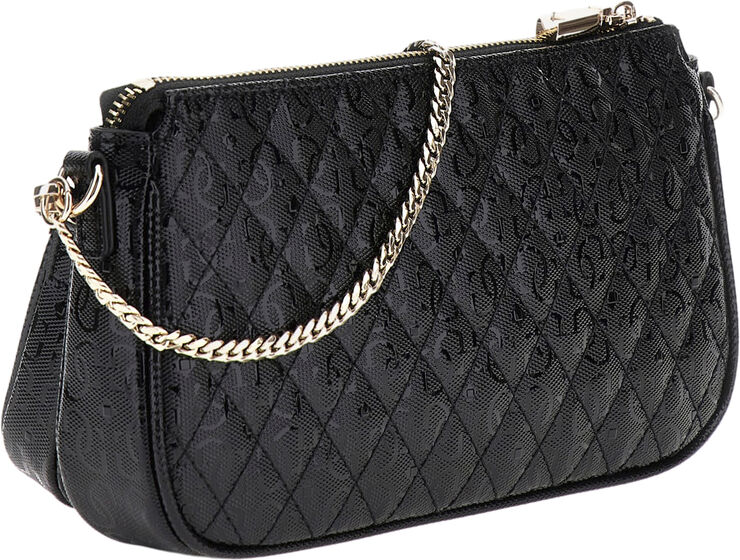 GUESS YARMILLA DBL POUCH CROSSBODY Black