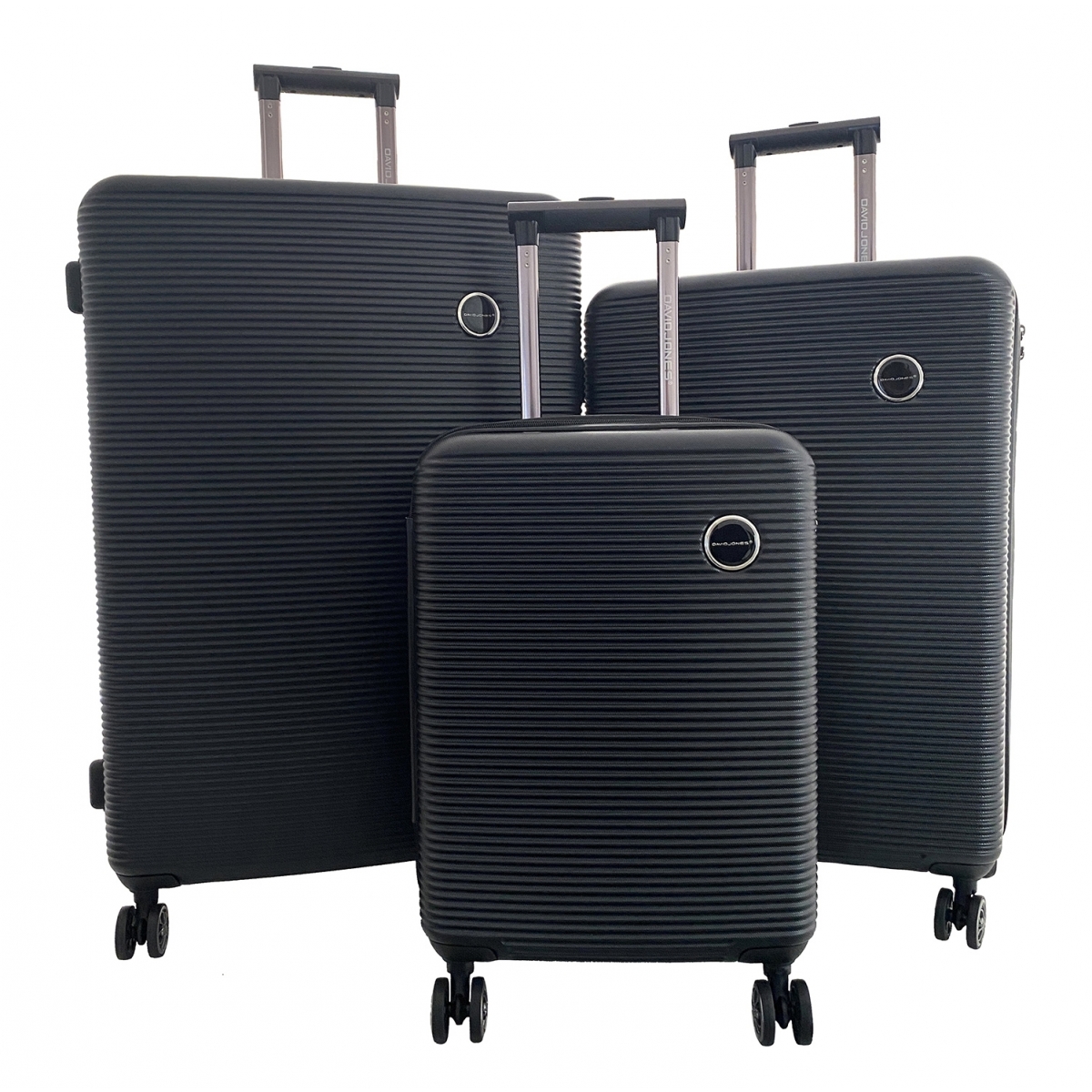 David Jones Lot 3 valises rigides dont 1 valise cabine David Jones ABS TSA
