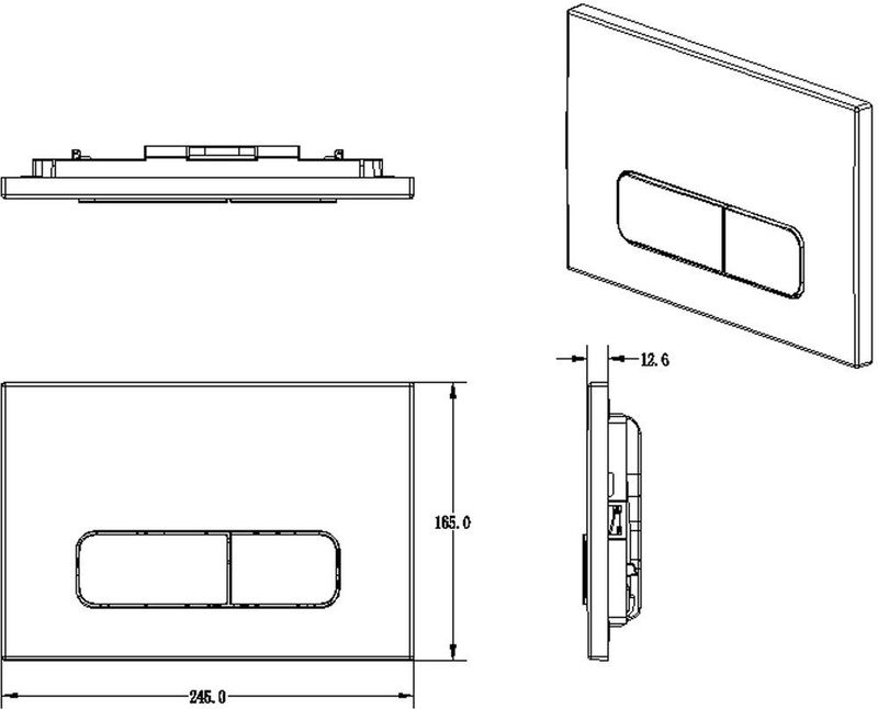 Raybro - Bedieningsplaat - Mocha - Geschikt voor Geberit UP100/UP320 - DualFlush