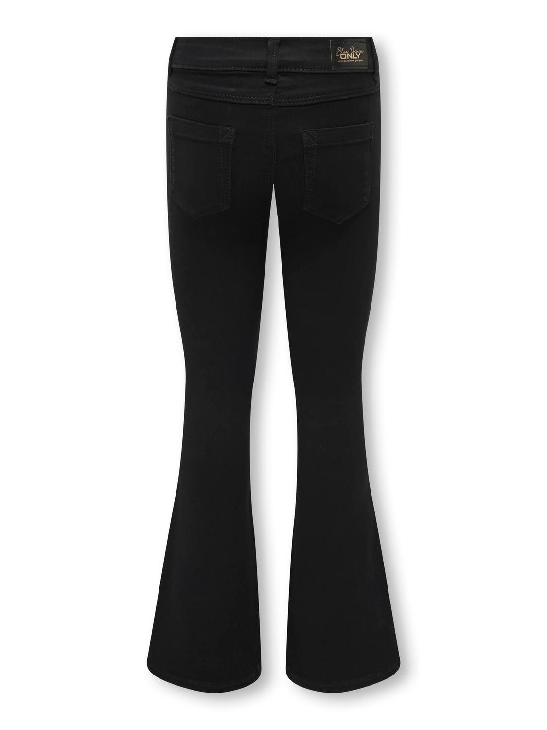 KOGROYAL Mittlere Taille Ausgestellt Jeans Black Denim