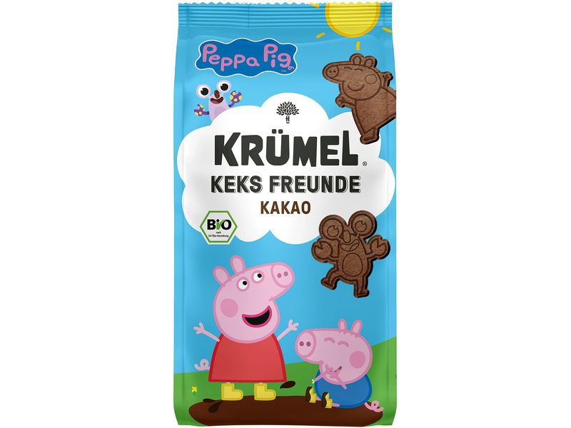 KRÜMEL Kekse Freunde Kakao Peppa Pig 125 g Lustige Keksformen für Kinder