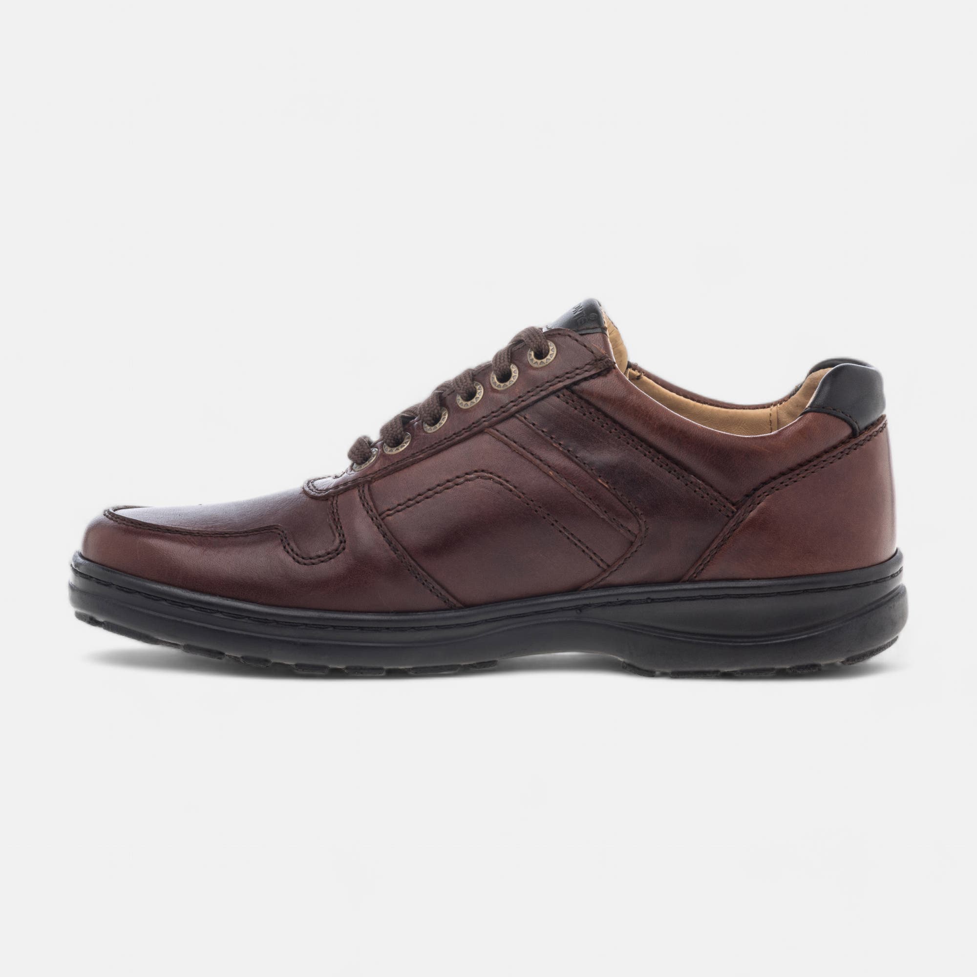 Derbies pieds sensibles Homme en cuir cognac
