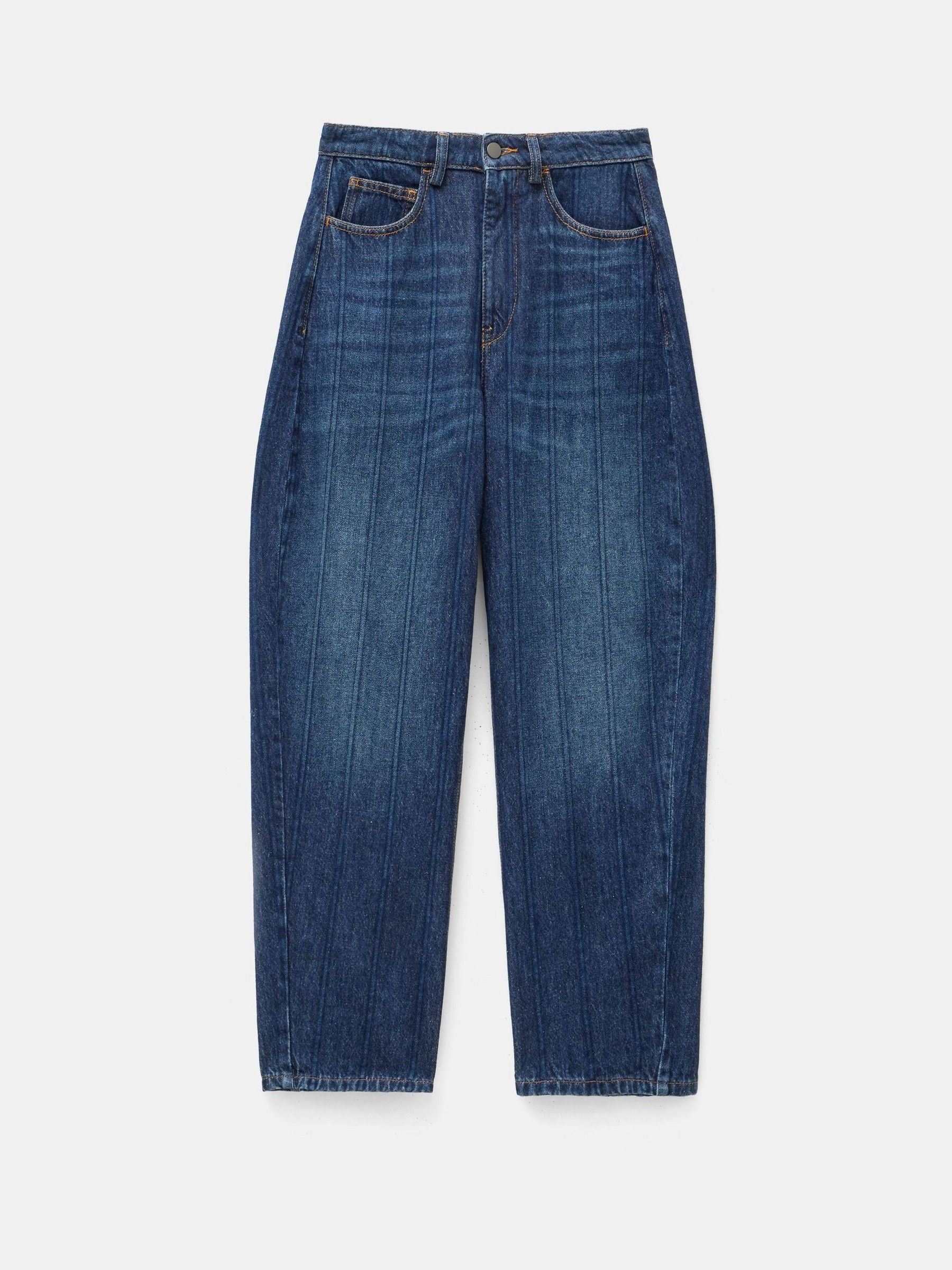 Hush Stripe Barrel Leg 100% Cotton Jeans