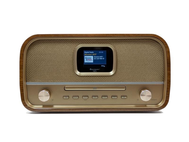 soundmaster Radio/CD-Player DAB970 Hellbraun Stereo Musikcenter mit DAB /UKW, CD/MP3, USB, Bluetooth und Farbdisplay