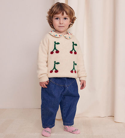 Bobo Choses Bluse - Strick - Cherry - Off White
