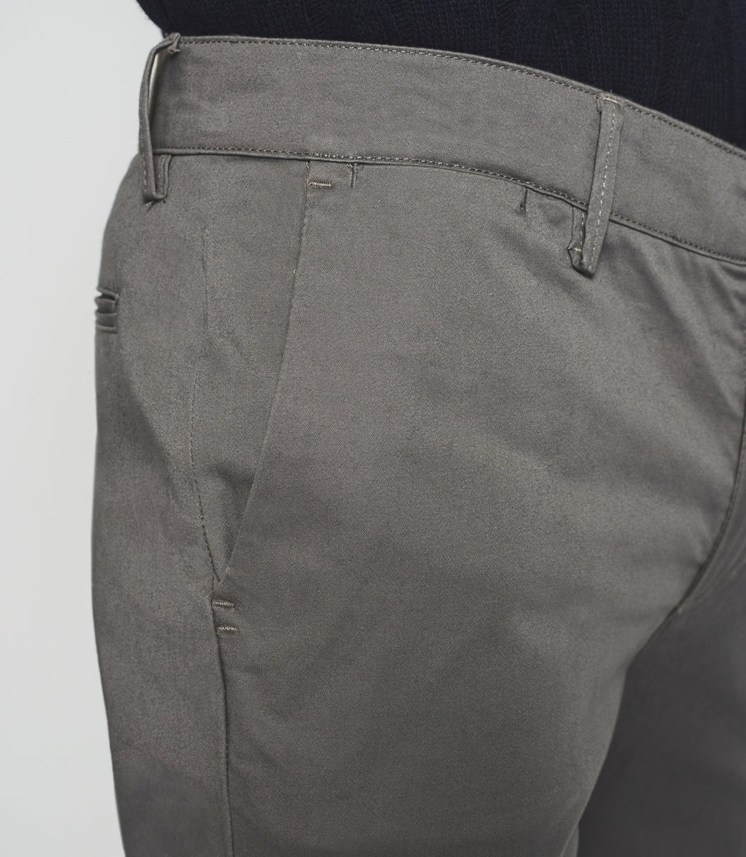 Pantalon chino slim gris moyen VANAMA