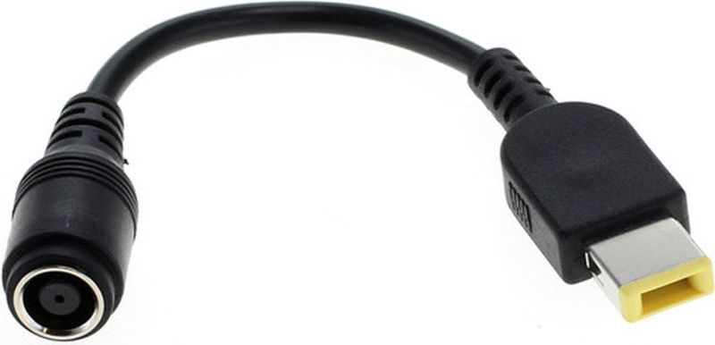 Adapterkabel - Zwart - Voor Lenovo ThinkPad Lader - 0,15 meter