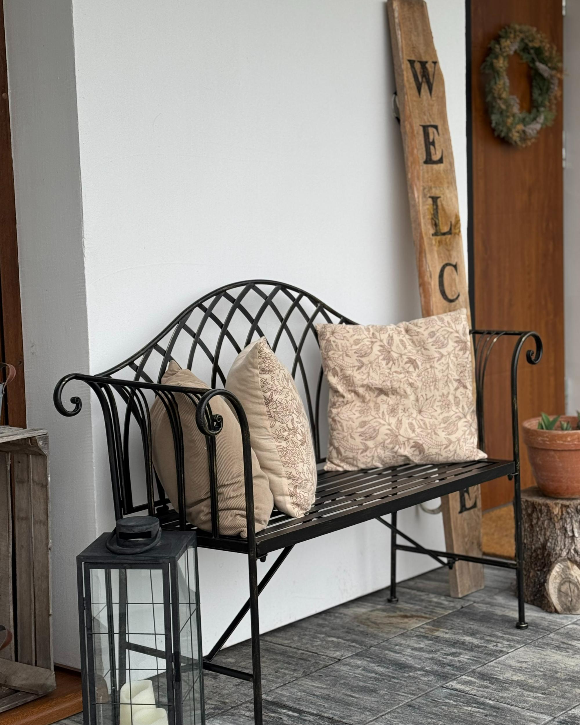 Tuinbank MILAZZO 130 cm Metaal Zwart
