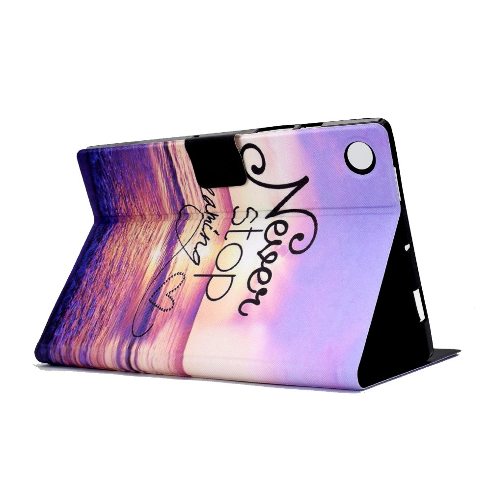 Samsung Galaxy Tab A9 Leder Tasche Flip Cover - Never Stop Dreaming
