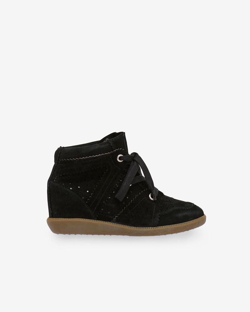 BASKETS EN CUIR VELOURS BOBBY