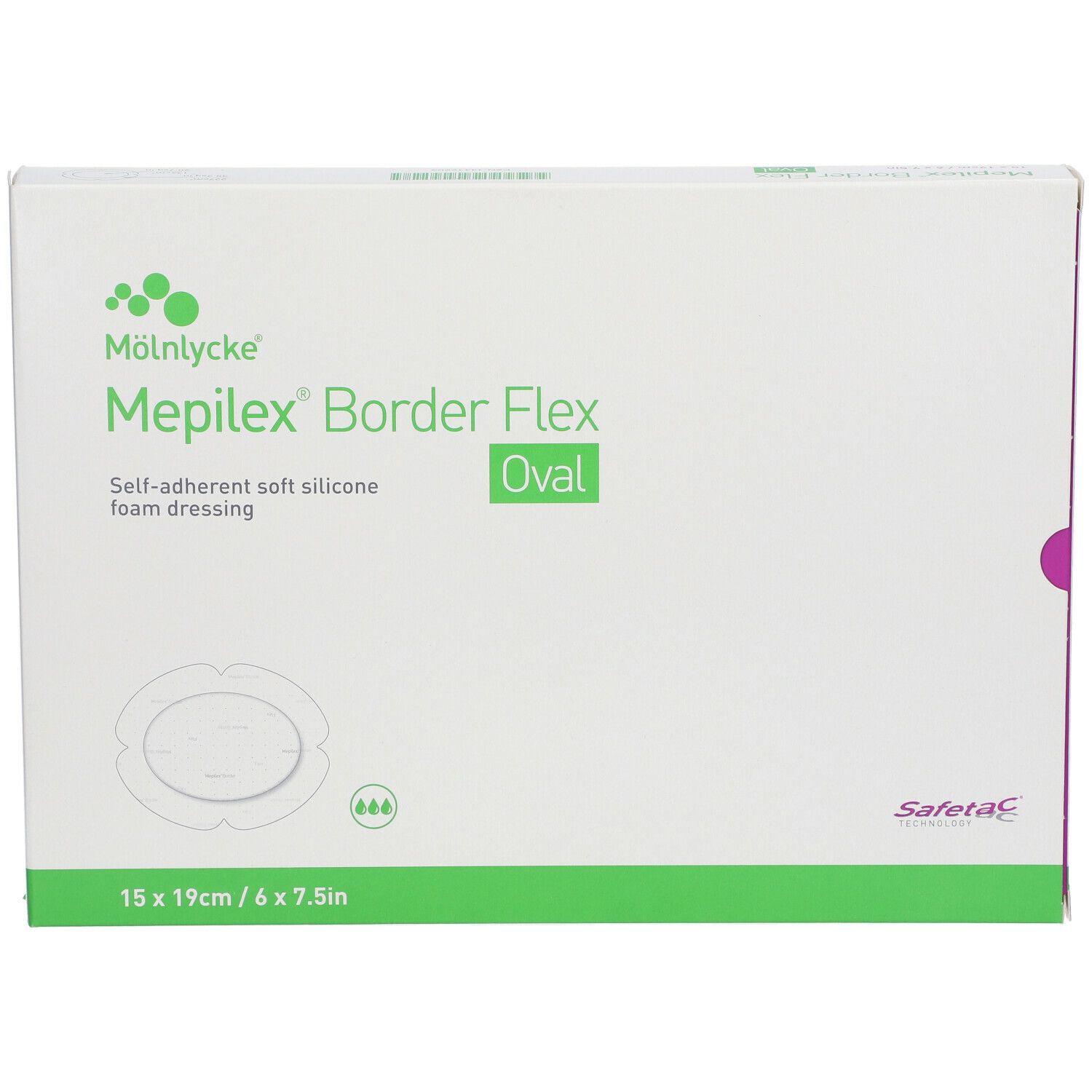 Mepilex® Border Flex 15 x 19 cm oval