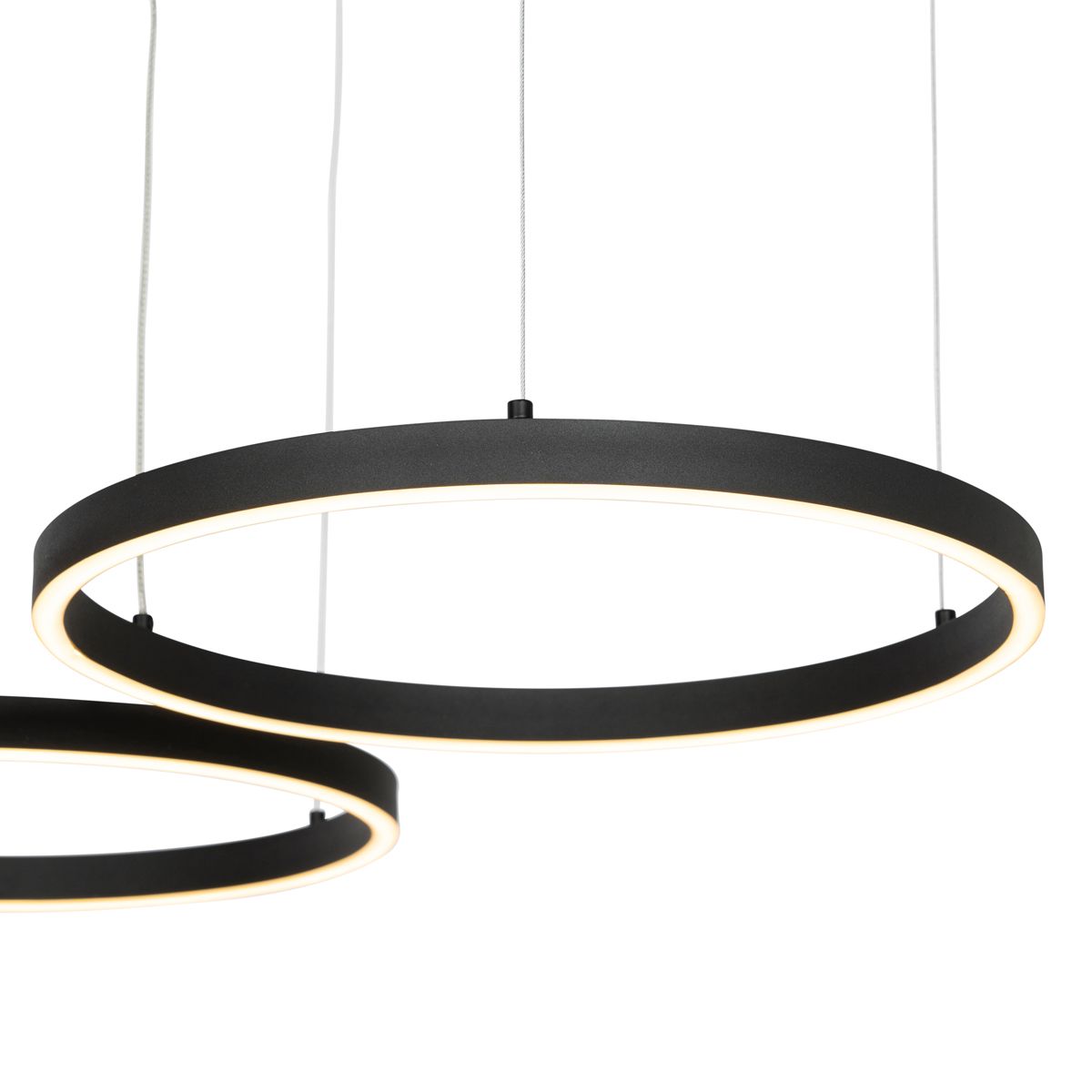 Hanglamp zwart incl. LED 3-staps dimbaar 3-lichts - Anello