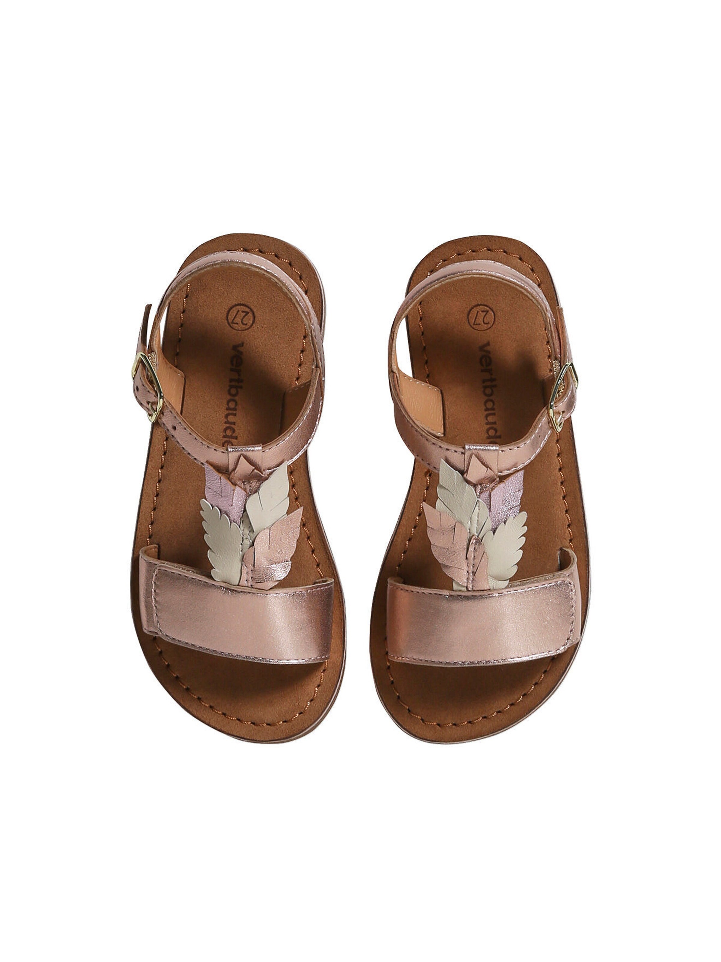 Vertbaudet Kinder Klett-Sandalen gold
