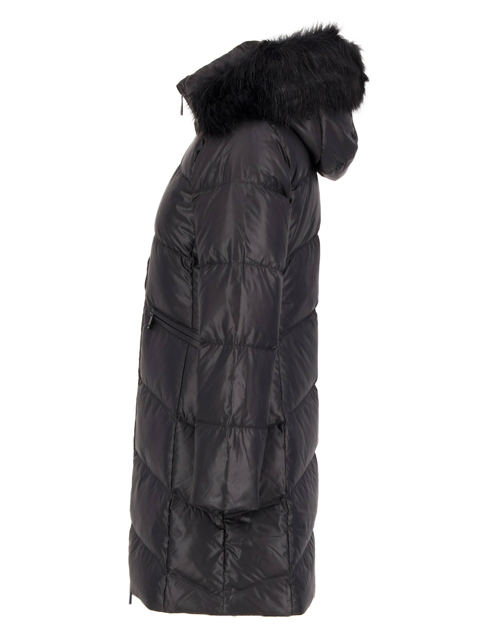CALVIN KLEIN| Damen Daunenmantel mit Kapuze ESSENTIAL REAL DOWN COAT