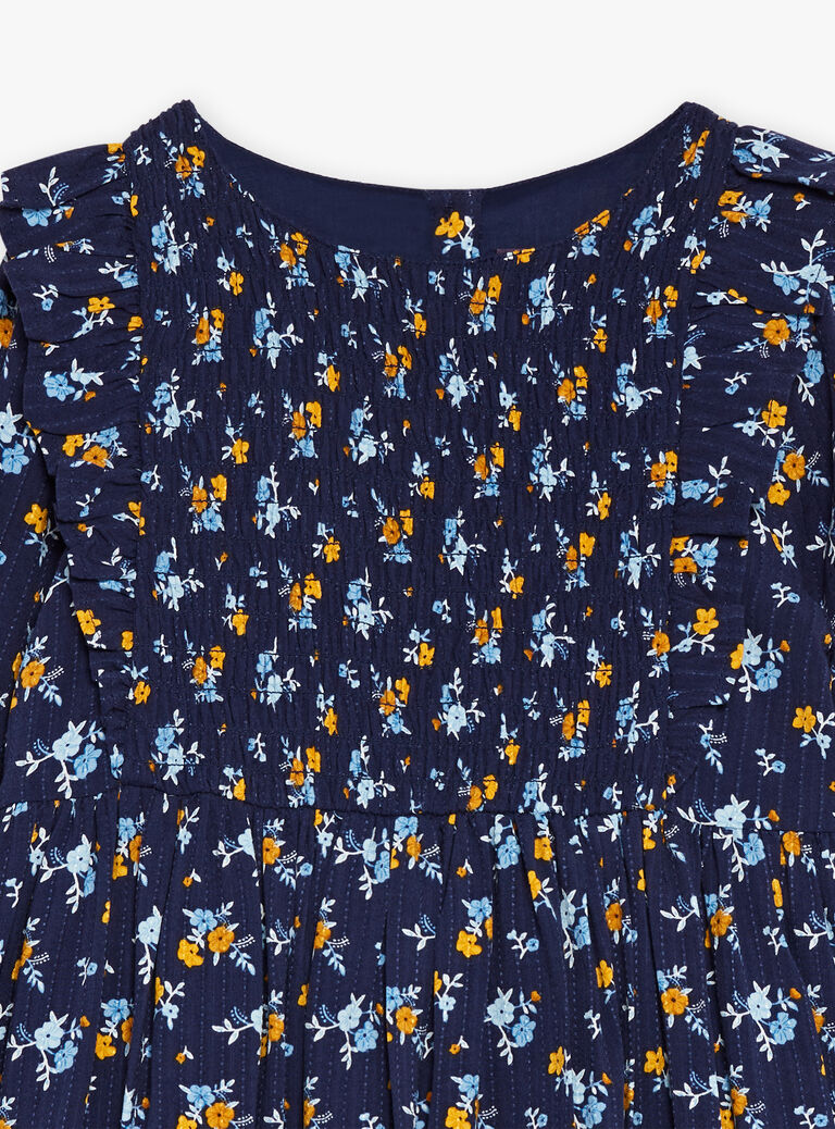 Robe bleu marine à imprimé fleuri