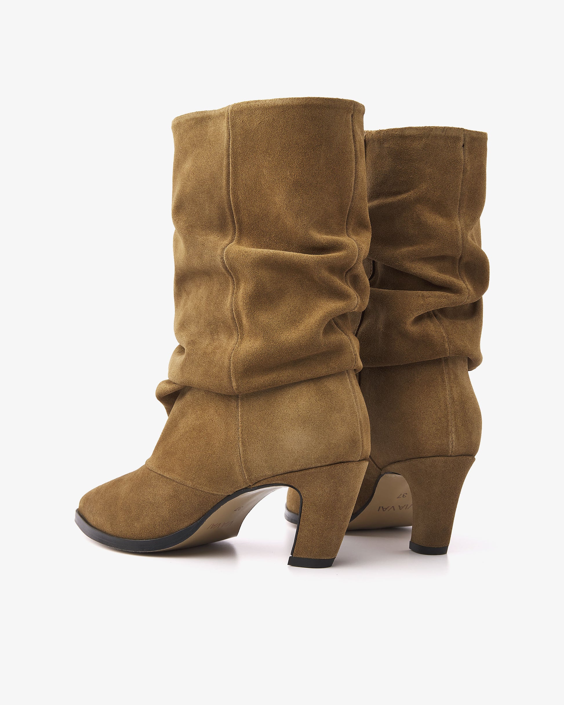 VIA VAI khaki enkellaarsjes Elisa Palmer