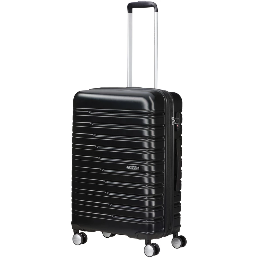 American Tourister Flashline - 4-Rollen-Trolley M 67 cm erw. shadow black