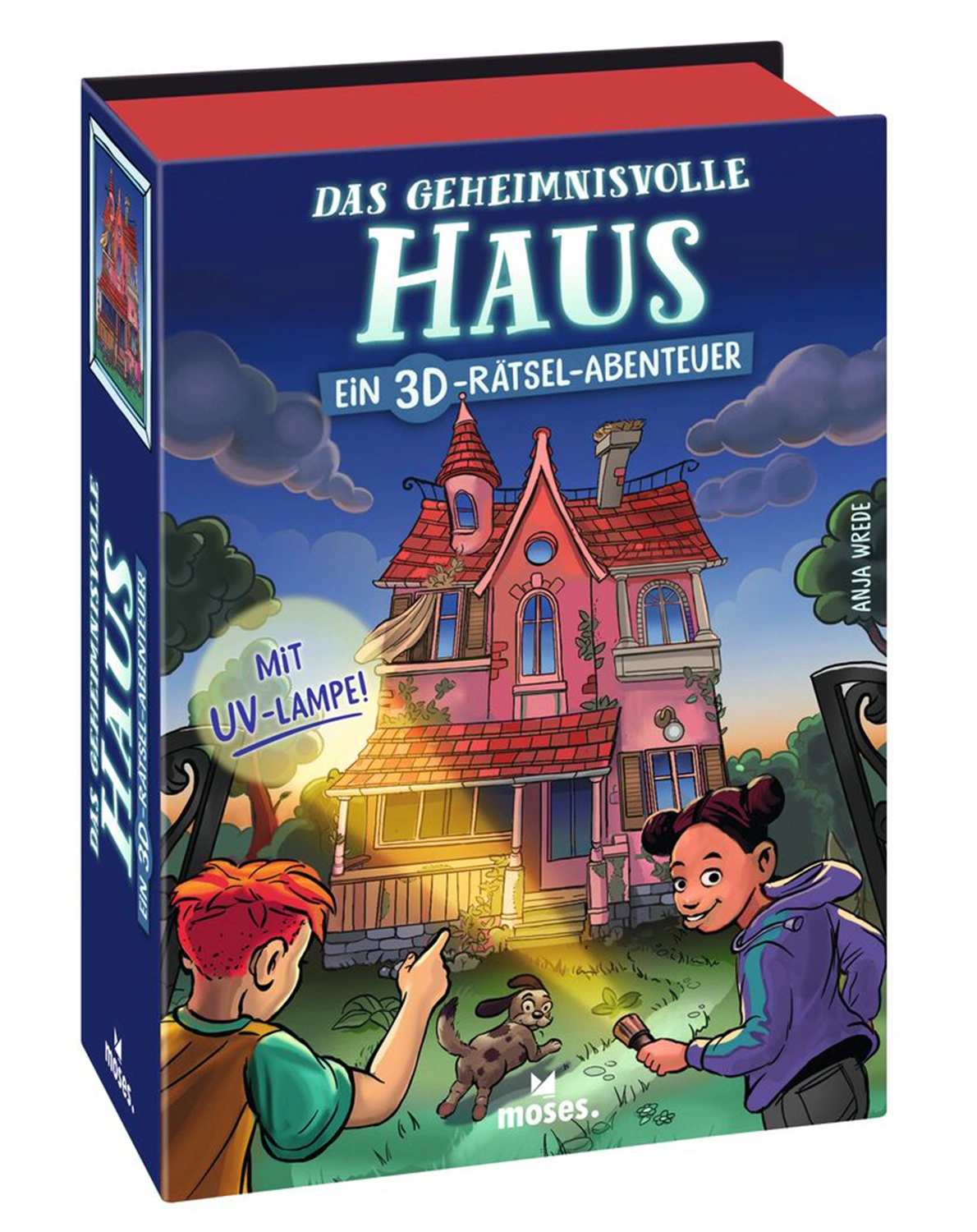 Rätselspiel DAS GEHEIMNISVOLLE HAUS mit UV-Lampe