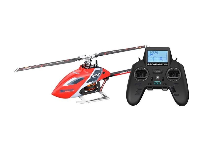 OMPHobby Helikopter M2 MK2 RTF Rot Programmierbarer 3D-Heli mit Bluetooth-App