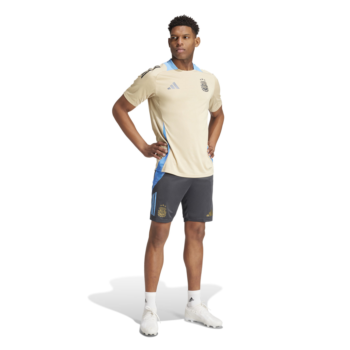 Adidas Argentinië Trainingsshirt 2024-2026 Beige Lichtblauw Donkergrijs