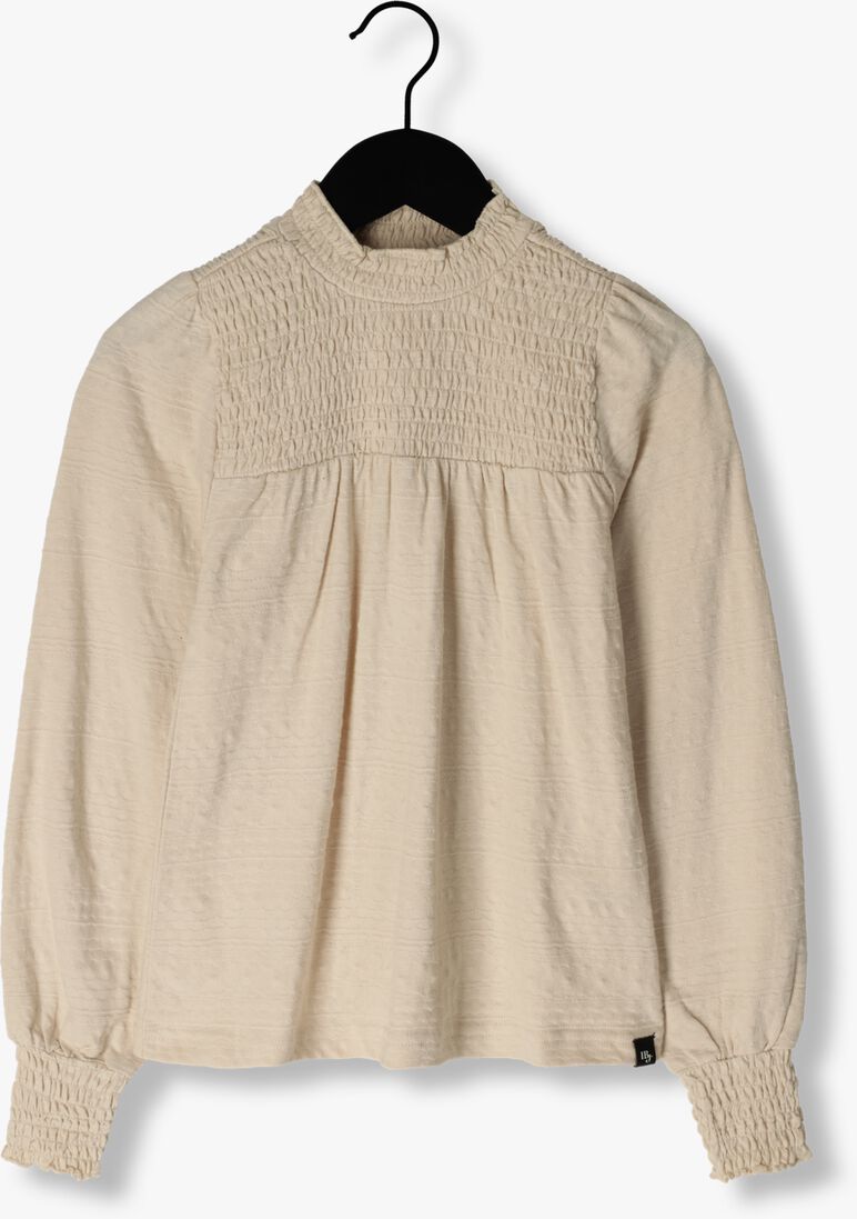 INDIAN BLUE JEANS beige indian blue jeans  organic long sleeve smocked