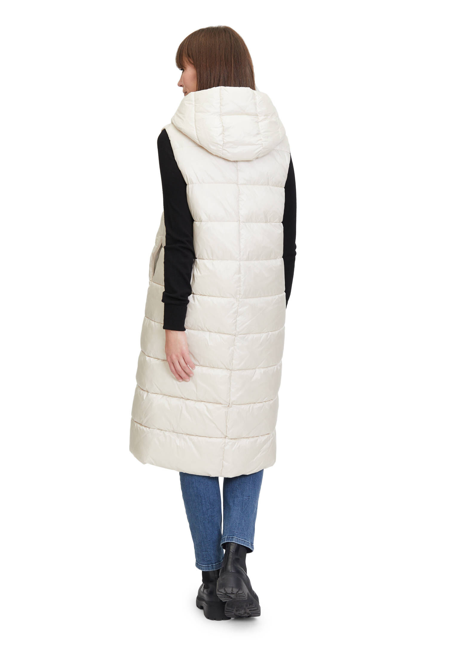 Amber & June| Damen Steppweste mit Kapuze