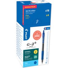 Stylo roller à encre gel G-2 PLUS 05, VALUE PACK
