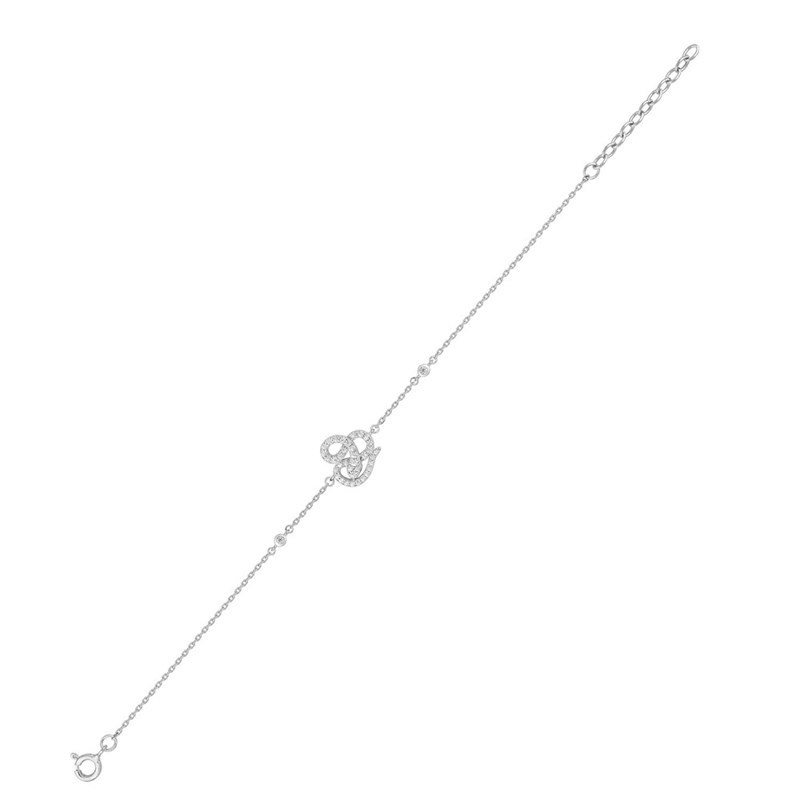 Bracelet Femme - Oxyde de zirconium - Argent 925 - Longueur : 18 cm